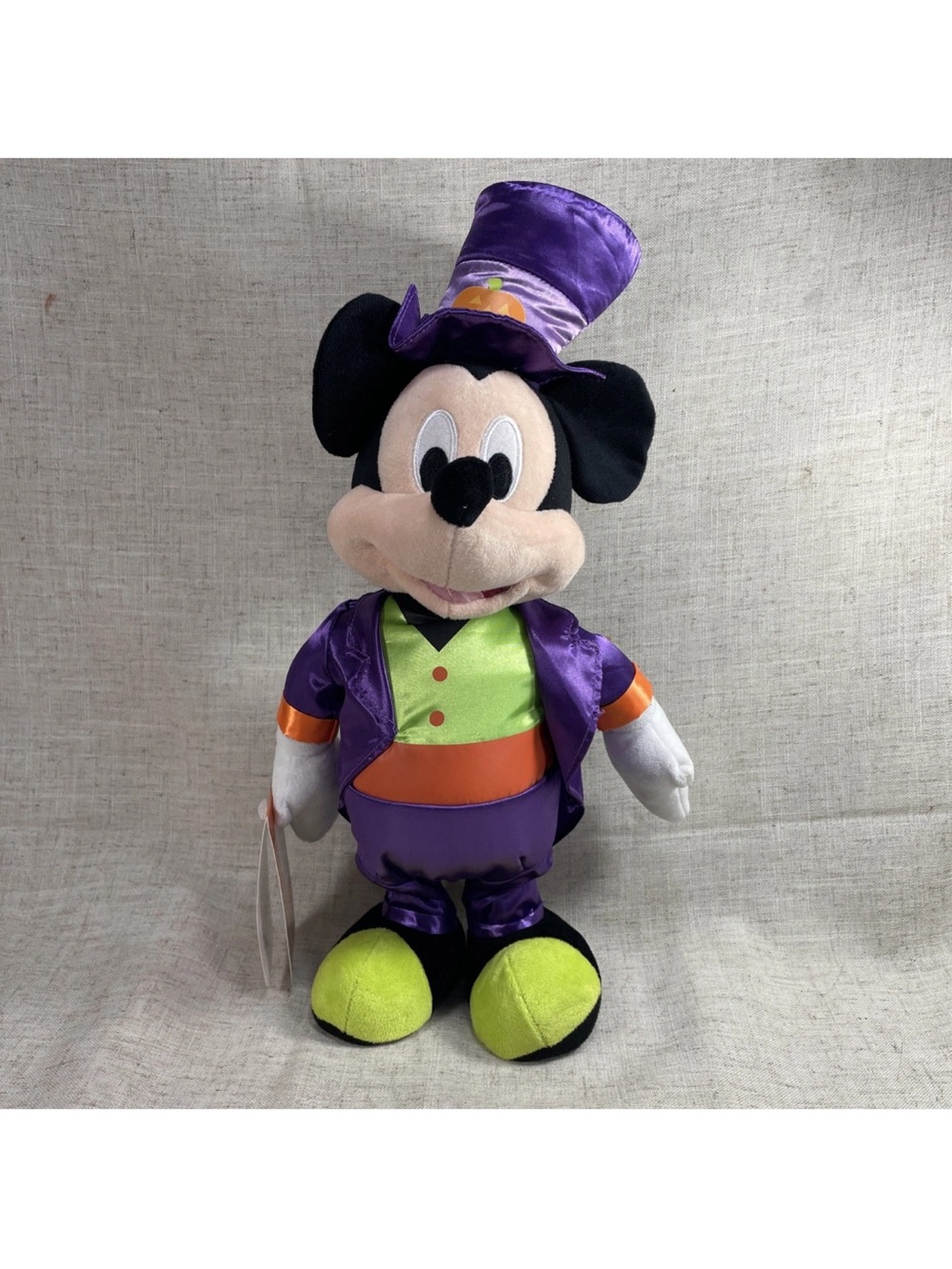 Disney Mickey Mouse Dancing  Halloween Plush 14" Tuxedo Sorcerer's Apprentice